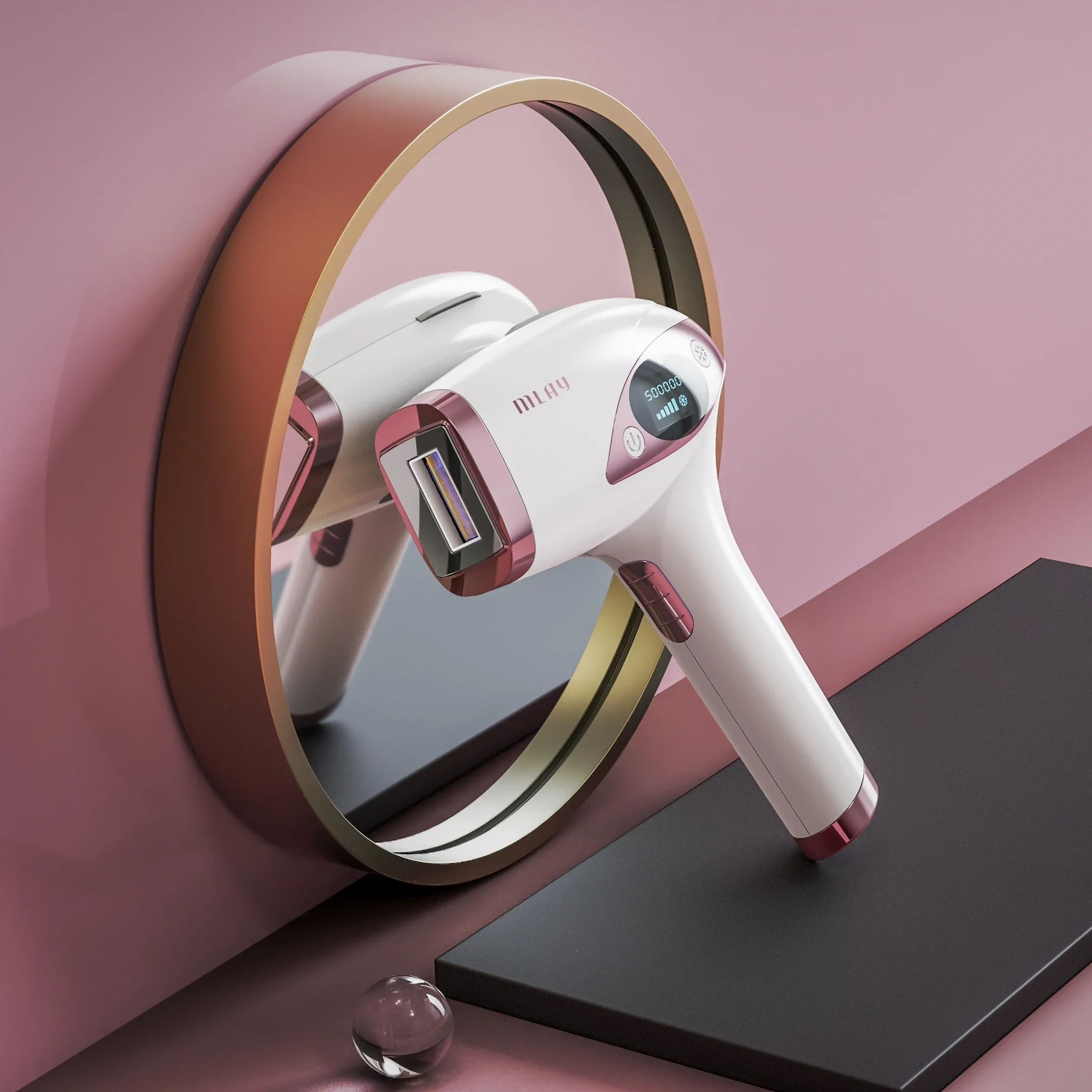 MLAY Factory T4 IPL الشعر المحمولة للاستخدام المنزلي جهاز إزالة الشعر التكنولوجيا إعادة شحن المملكة المتحدة آلة الوجه Sonophoresis شنتشن سريع