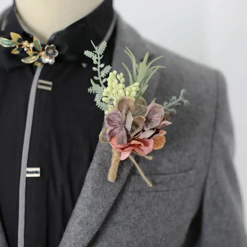 Café pulso Corsage para o casamento, Boutonnieres, Acessórios do casamento, Acessórios do casamento