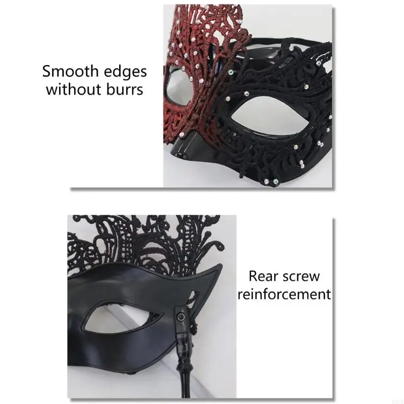 B95F Mặt nạ hóa trang Halloween Mặt nạ bóng Giáng sinh Trang phục dự tiệc Mặt nạ người Venice Mặt nạ người lớn Kid Mardi Gras nạ