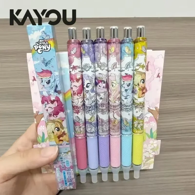 KAYOU 12pcs Gel Pen My Little Pony Neutral Pen Friendship Fantasy Version Vol.9 Blind Box Automatic Portable School Supplies Set