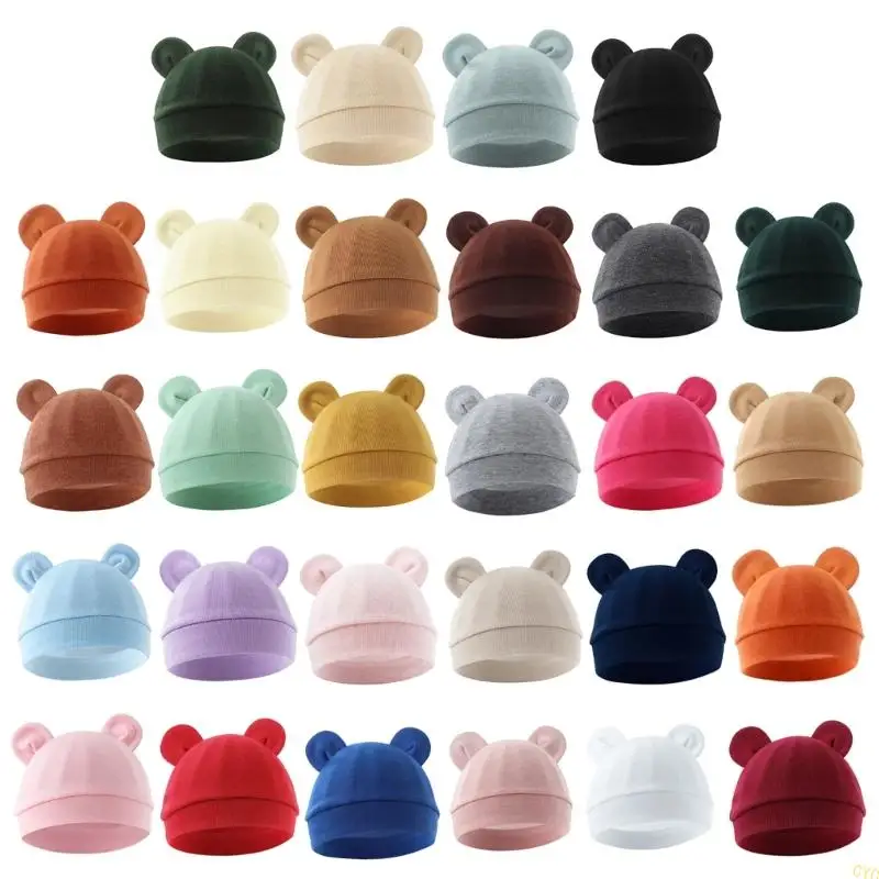 

QCHEC Baby Fetal Caps for Indoor Outdoor Travel Bonnet 0-3 Month Infants Elastic Hat