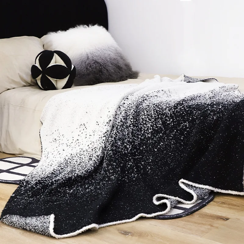 

Withered Modern art gradient starry sky gray blanket living room sofa blanket cover blanket nap blanket bedroom bed blanket