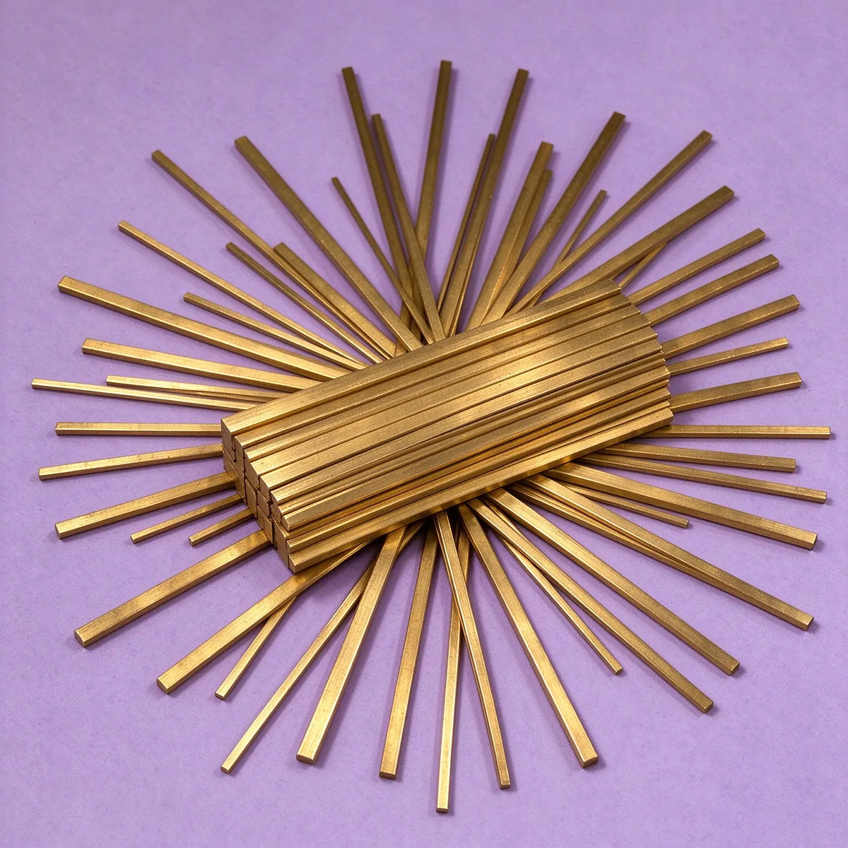 H62 Solid Brass Flat Bar, Brass Strip 1×2 1×3 1×4 1×5 1×6 2×3 2×5mm, Custom Cutting