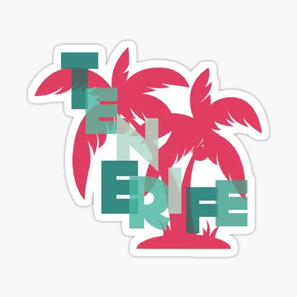 Tenerife Spain Round Flag Sticker High Resolution Vinyl Waterproof