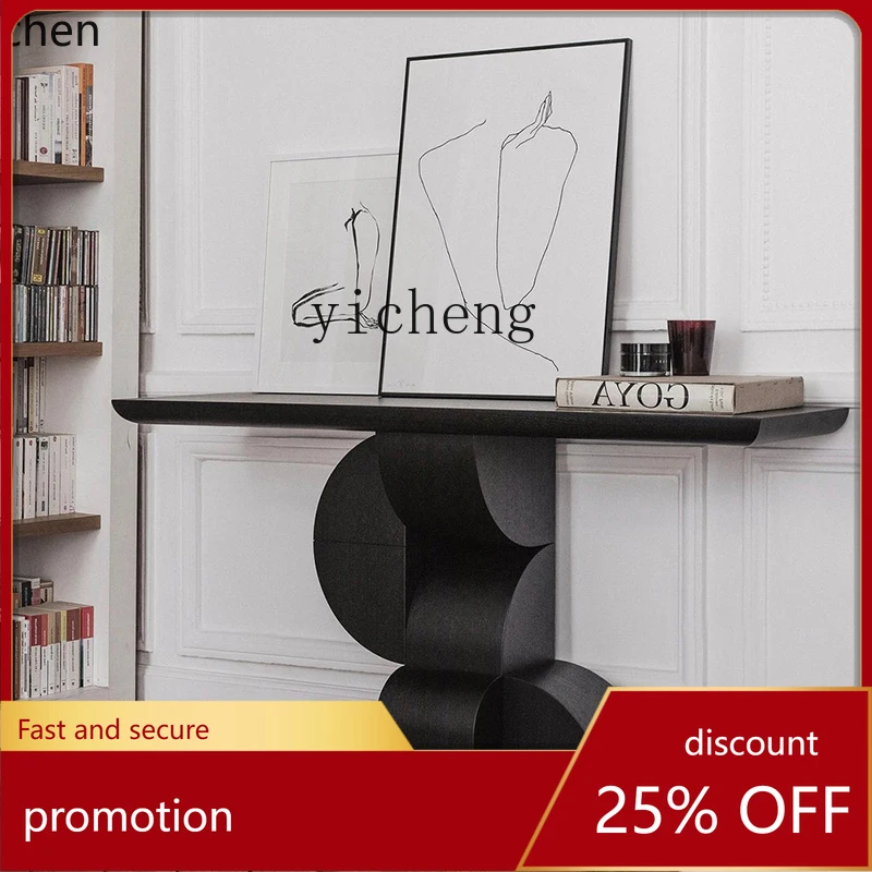 

ZML Italian Style Entrance Cabinet Hallway Entrance Table Living Room Storage Rack Light Luxury Creative Entrance Table