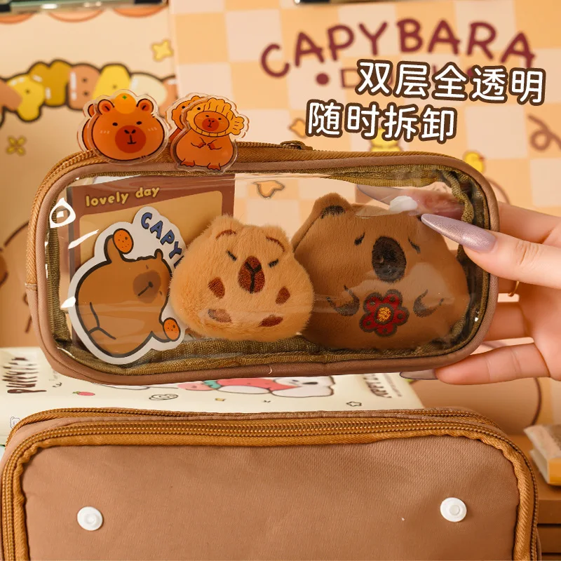 Kapibara 10-Layer Detachable Case For Elementary School Students 2025 New Multi-Layer High-Value Large Capacity Pencil Bag
