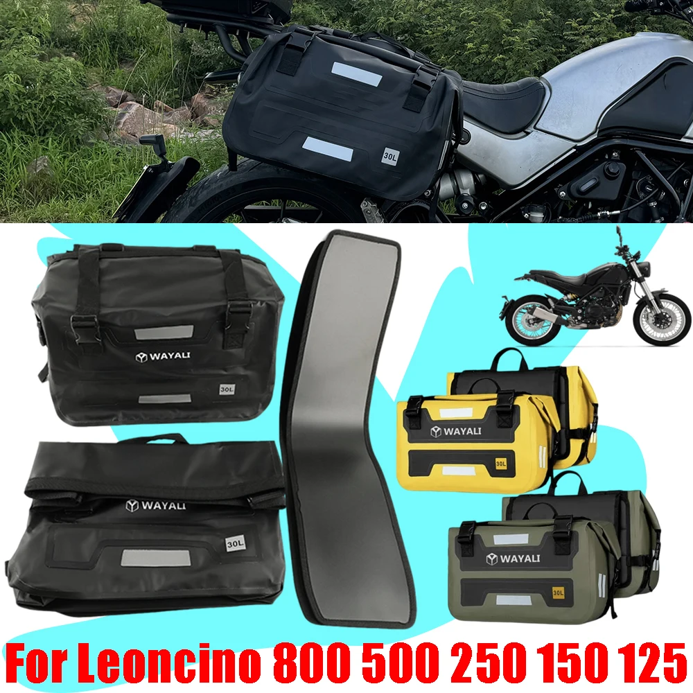 

For Benelli Leoncino 800 500 250 150 125 Motorcycle Saddle Bag Quick Release Pannier Luggage Storage Bags Waterproof Bag 60L
