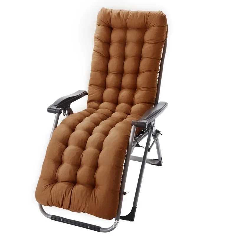 Autumn Winter Recliner Deck Chair Sun Lounge Cushion Thickened Double-sided Available Rocking Chair Folding Chaise Cushion