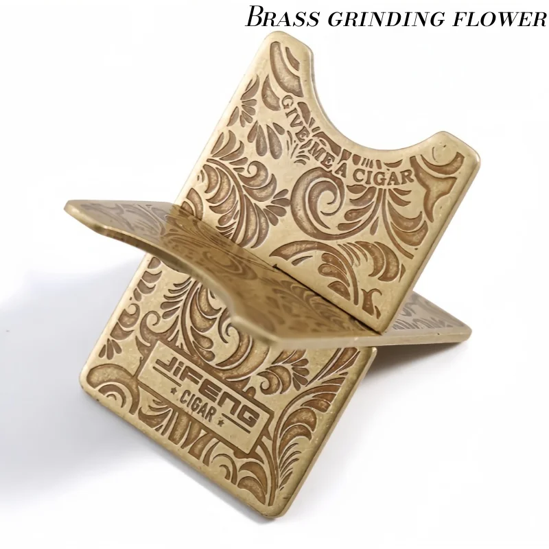 1 قطعة معدنية محمولة من النحاس الأرجواني وعشب تانغ وزهرة أرضية وحامل سيجار من النحاس النقي #5