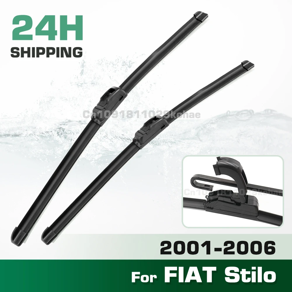 GREATROAD Wiper LHD&RHD Front Wiper Blades Set For FIAT Stilo 2001 - 2006 Windshield Windscreen Window Brush 22