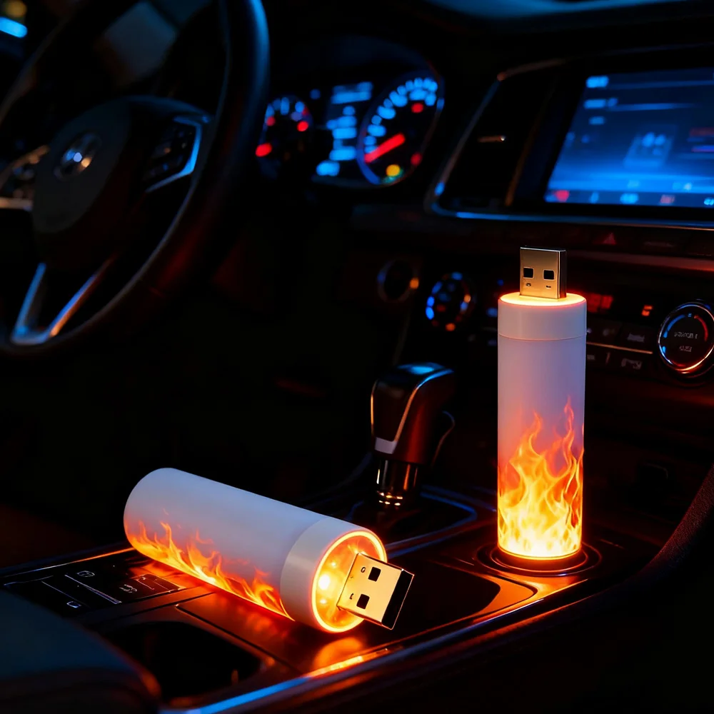 

USB Flame Light 5V Flashing Flame Simulation Of Real Flame Effect LED Atmosphere Lamp Holiday Party Christmas decoration