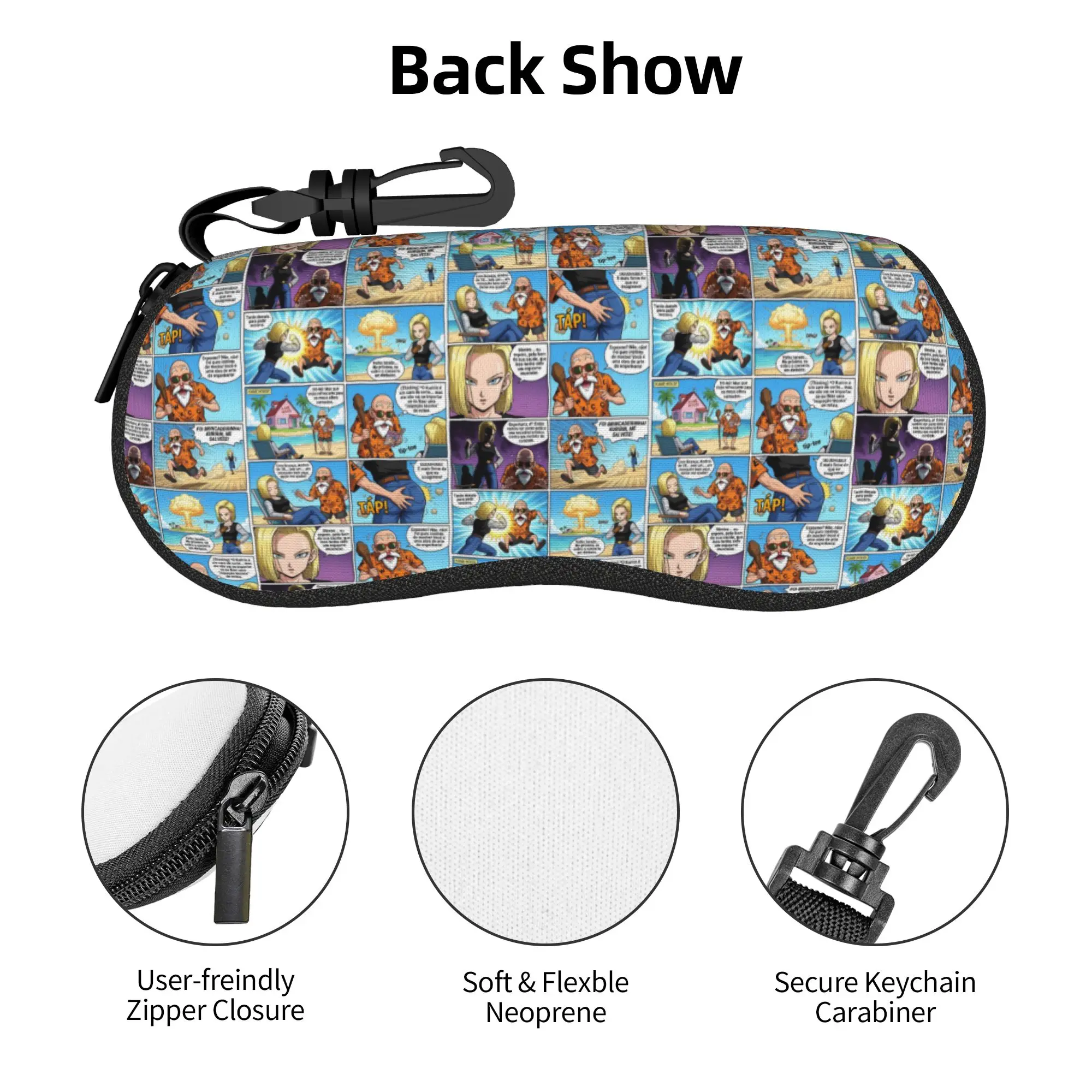 Estuche para gafas D-Dragon B-Ball Master Roshi, estuche para gafas con carcasa Android Cool pervert's, caja para gafas de sol