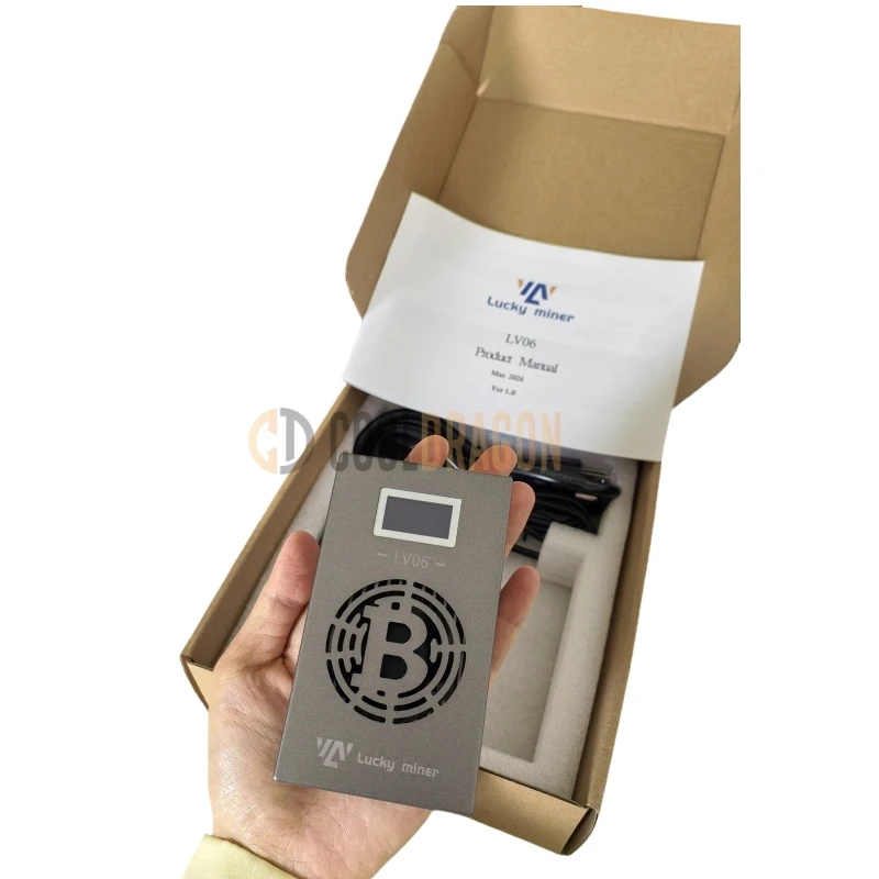 2024 Latest Model Bitcoin Miner Lucky Miner V6 500g/s Sha256 Algorithm Support BTC BCH DGB Asic Crypto Miner Machine