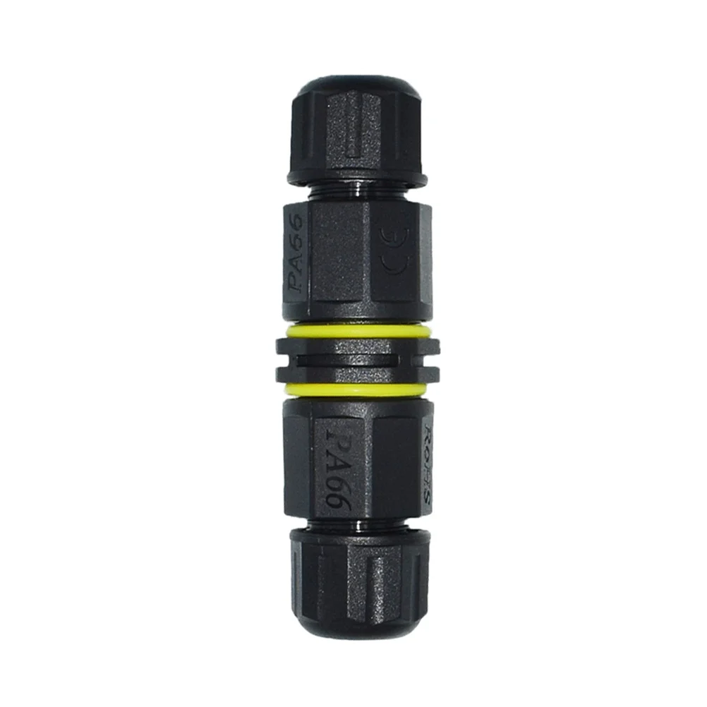 

Led Waterproof Connector Ip68 3 Pin 2 Way Cable Terminal Adapter Black For Outdoor Lighting Garden Flood Lights Wiring