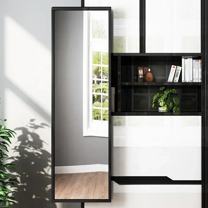 

#Indoor Home Furniture Big Size Entrance Cabinet Modern Storage Mirror Shoes Cabinet