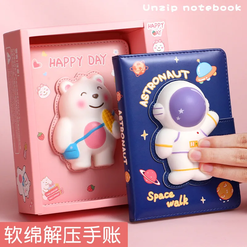 Decompress this decompression notebook set student cute girl creative cartoon hand book online celebrity literary diary planner