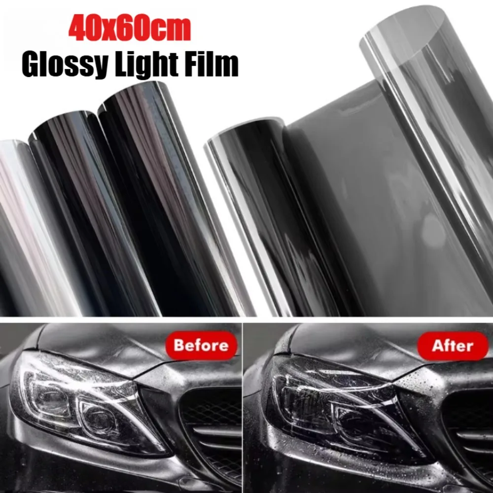A roll of black car headlight film, rear taillight protective film, scratch resistant high transparency black warrior light film
