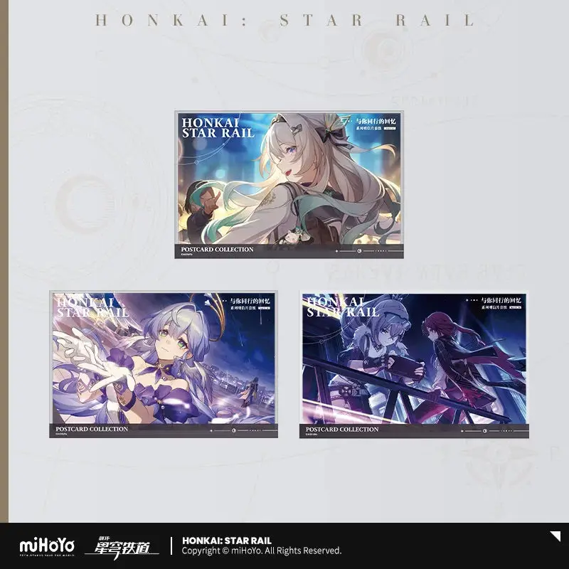 Cosmile Official Game Honkai: Star Rail Postcard Photo Newspaper Collection Paper Gift Card 34pcs Anime Cosplay Christmas Gift 