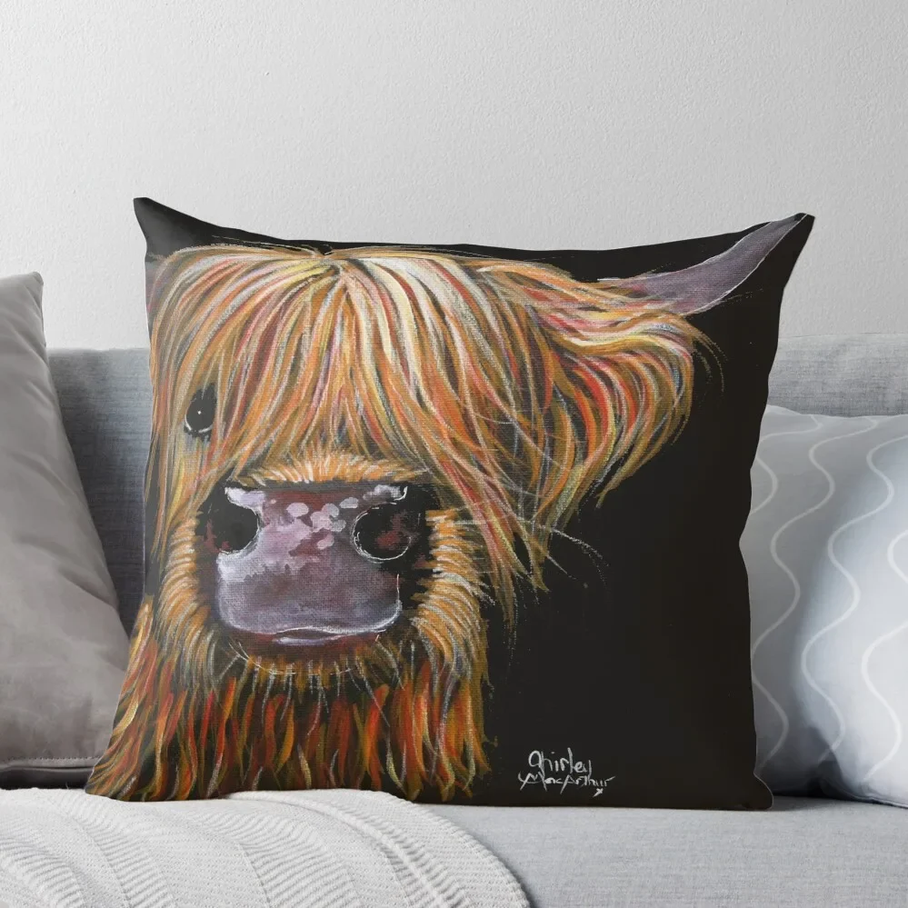 SCOTTISH HAIRY HIGHLAND COW 'HENRY' By Shirley MacArthur Throw Pillow Luxury Sofa Cushions Christmas Pillows Pillowcase