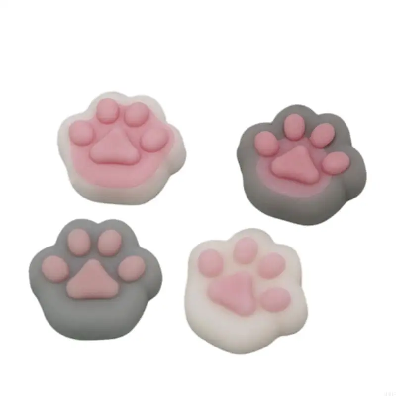 M3GE 6pcs Hand Squeeze Toy Decompressing Animal Paw Toy Interactive Desk Photostudio Props Anxiety for Autism Children