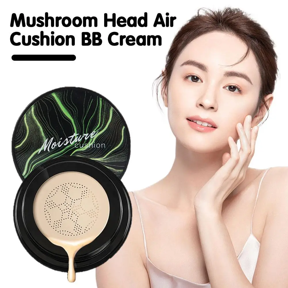 New Mushroom Head Makeup BB Cream cuscino d'aria crema idratante tono conceal Base viso schiarente permeabile all'aria Foundati T7Z5