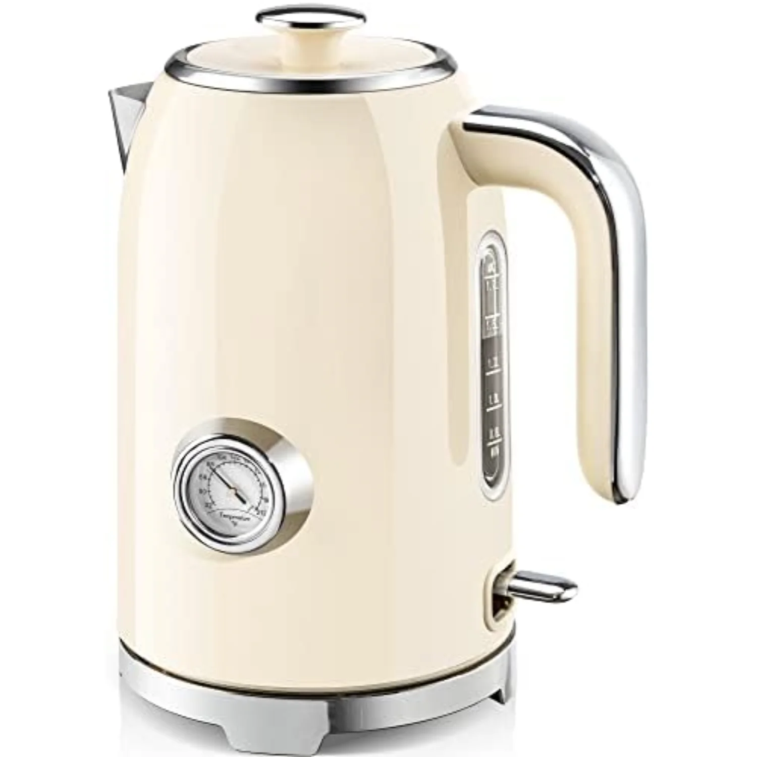 

SUSTEAS 57oz Hot Tea Kettle with Thermometer, 1500W Stainless Steel Boiler - Fast Heating, Cordless LED Indicator, Auto Shut-Off