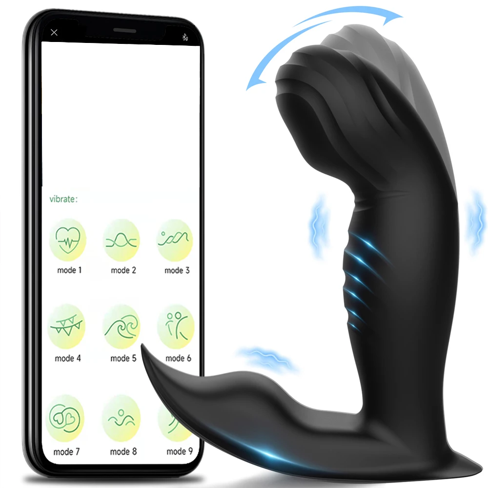 Masajeador de próstata vibrador aplicación remota Control Buckling Anal Plug juguete sexual para hombres tapón Anal vibratorio masturbador masculino juguetes para adultos