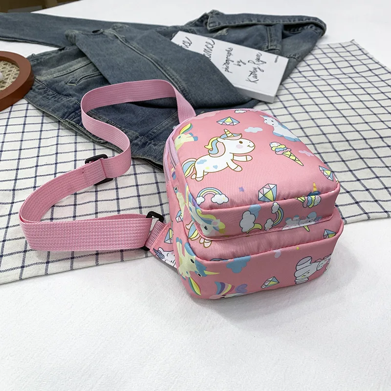 Bolso de hombro con cara sonriente para niños, Mini bolso cruzado, monedero para niñas, mochila de dibujos animados