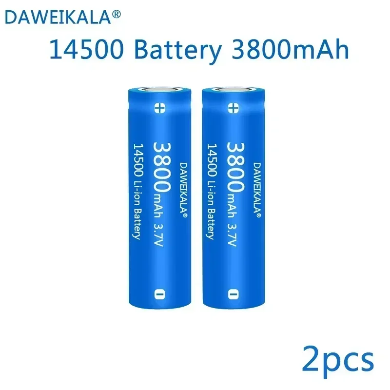 2024 New EST 14500 lithium battery 3.7V 3800mah rechargeable battery for flashlight LED flashlight toys