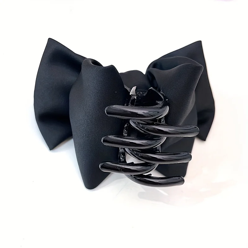 3er-Set glatte Satin-Haarschleifen-Clips, große, feste Scheiben-Haarspangen für Damen, für den Alltag, Dating, temperamentvolles Haar-Accessoire, Haarbündel-Haarschmuck – Detail 7