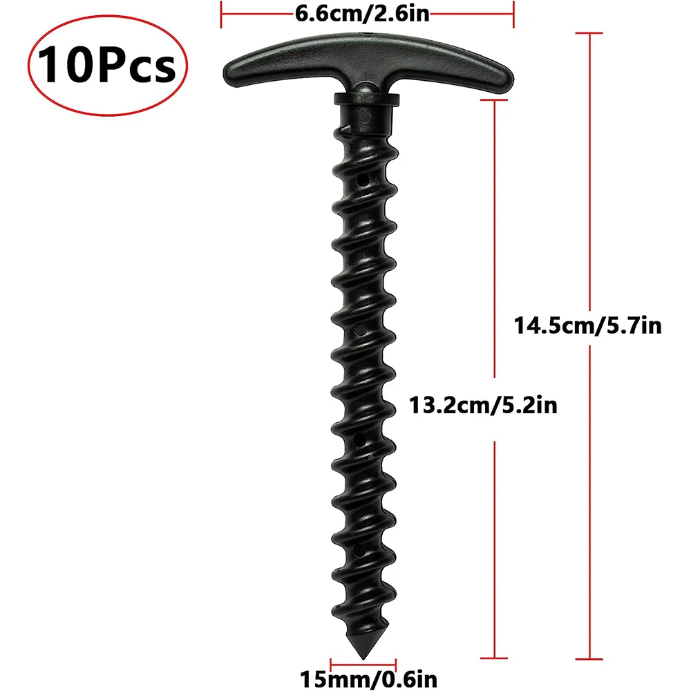 Outdoor Camping Tent Pegs, pregos terra, parafuso Anchor Stakes, Caminhadas Tent Stakes, jardim Pins, acessórios para unhas, 10pcs por lote