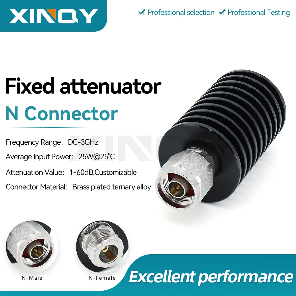 attenuateur-fixe-haute-puissance-xinqy-25w-3g-1-40db-tete-d'attenuation-de-signal-50-ohms