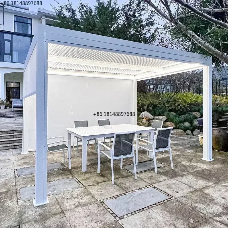 Pavilion outdoor courtyard villa aluminum alloy garden assembly awning modern simple Chinese sunshade