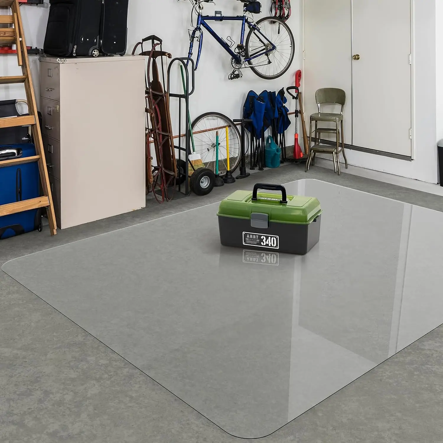 Area Floor Mat for Home, 6'×9' Large Transparent No Slip Vinyl Area Rug