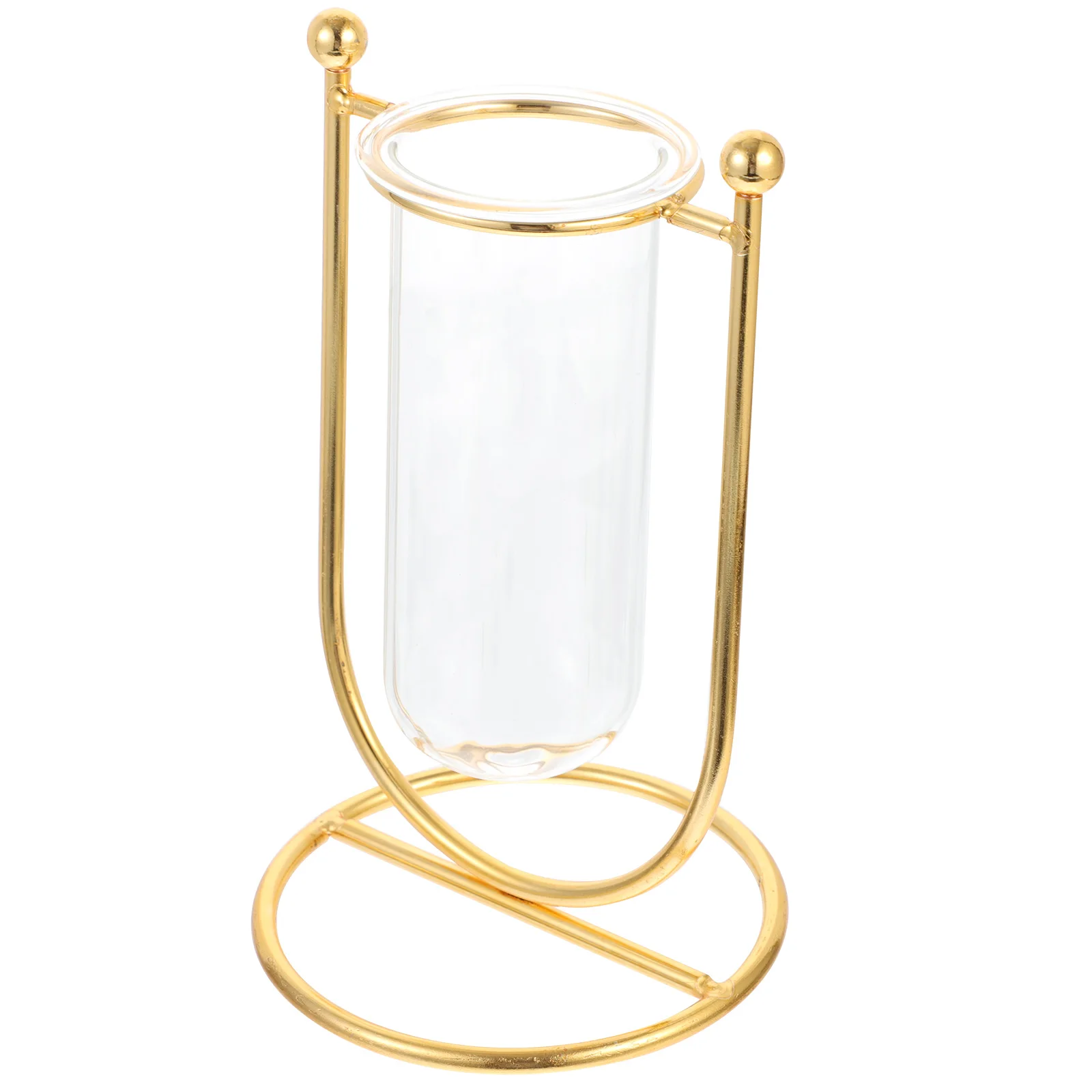 

1Set U-Shaped Metal Flower Rack Nordic Style Decorative Glass Vase Home Decor Office Desktop Flower Arrangement Hydroponic