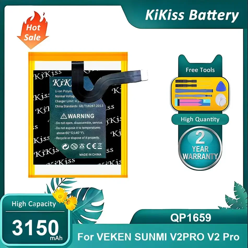 

Rechargeble Mobile Phone Battery For VEKEN For SUNMI V2 Pro,QP1659,3150mAh