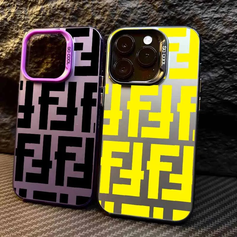 

Модный черный желтый чехол с буквой F для Samsung Galaxy S25 Edge S24 S23 S22 S21 S20 FE Ultra Lite Plus, цветной серебряный чехол для телефона Capa