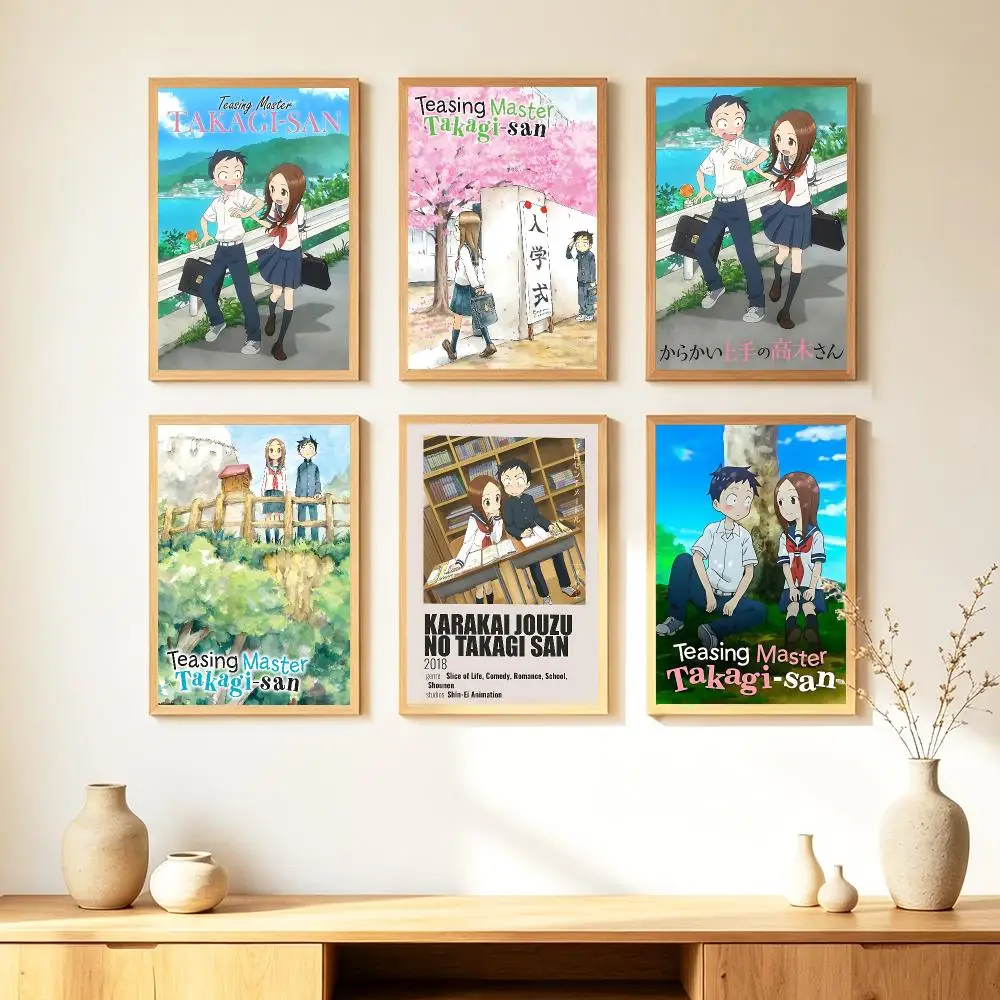 anime Teasing Master Takagi san Poster HD Poster Warm Home Decor Suitable for Bedroom and Living Room Gifts Giving