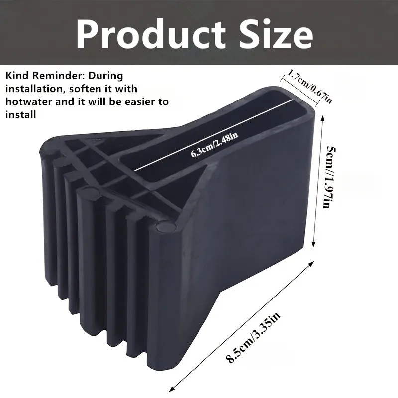 2pcs Plastic Ladder Anti-Slip Foot Cover - Safety Foot Pads, Replacement for Ladder