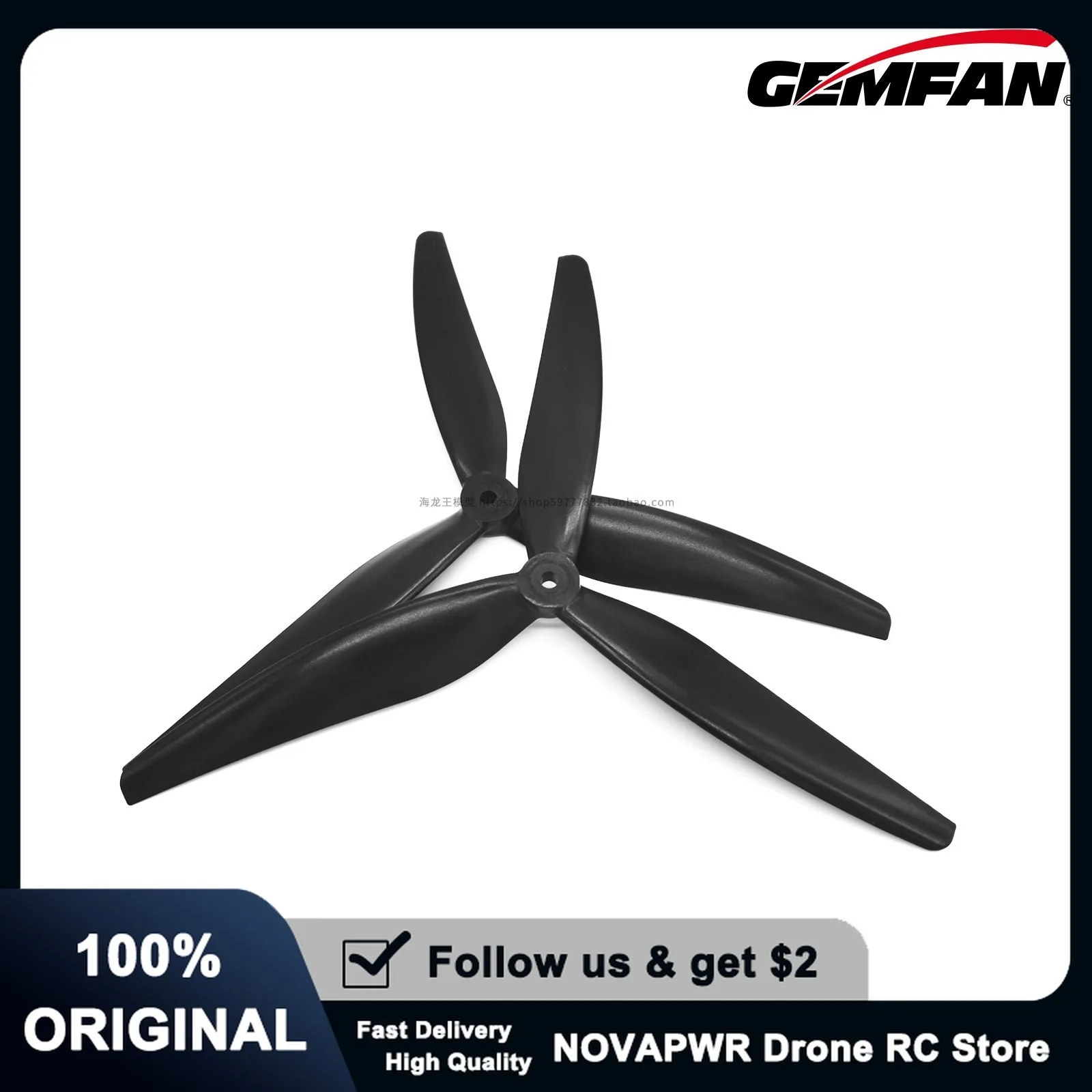 

Gemfan 1050W 10Inch 3-Blade Wide-Chord Propeller Ultra Durable Glass Fiber Nylon for Crash-Prone FPV Drones