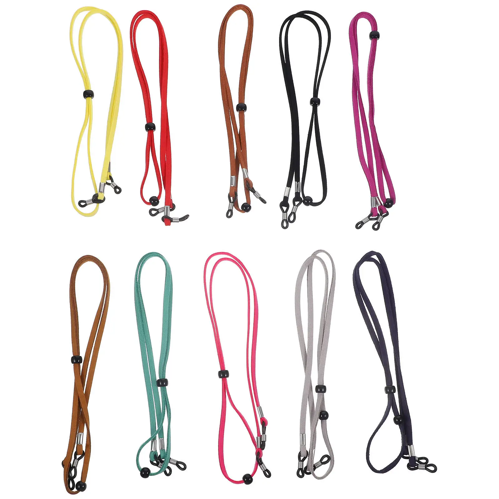 

10Pcs Anti-Slip Glasses Lanyard Adjustable Eyeglasses Strap Portable Lightweight for Sports Running Hiking Cycling Glasses
