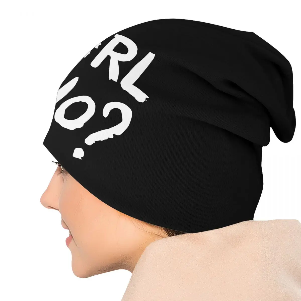 Karl Who Slogan Skullies Beanies Caps Streetwear Winter Warm Women Men Knitting Hat Adult Unisex Bonnet Hats