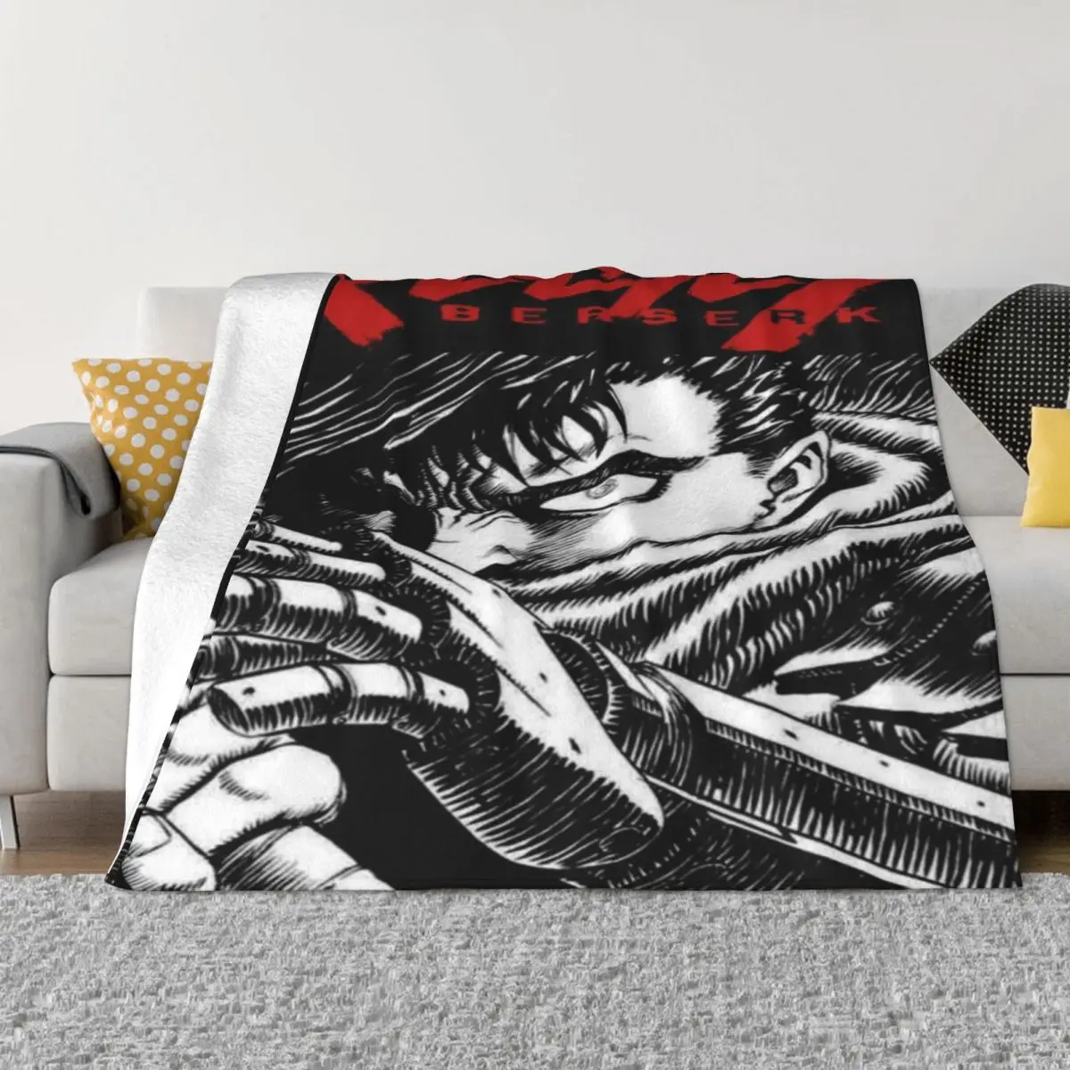 

Berserk Anime 000296, теплые одеяла для домашних животных, пляжное одеяло, одеяло для дивана-кровати, одеяла на зиму, одеяло