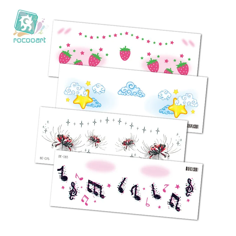 ملصق وشم مؤقت مضاد للمياه على شكل فراشة وزهرة وجه وشم مزيف وشم فلاش فن الجسم للنساء والرجال