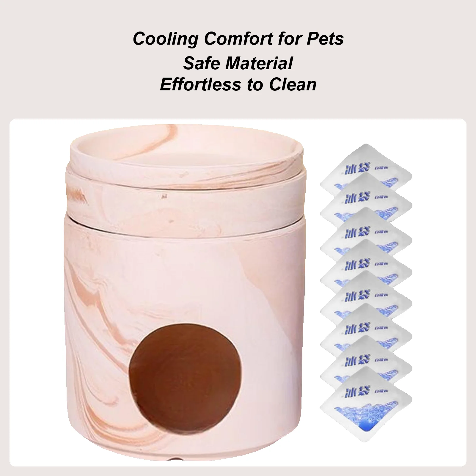 

Hamster Hideaway Ice Hamster Nest Cooling Room With Eight Ice Packs Pet Care Supply For Hiding Travel Play Resting Chinchilla