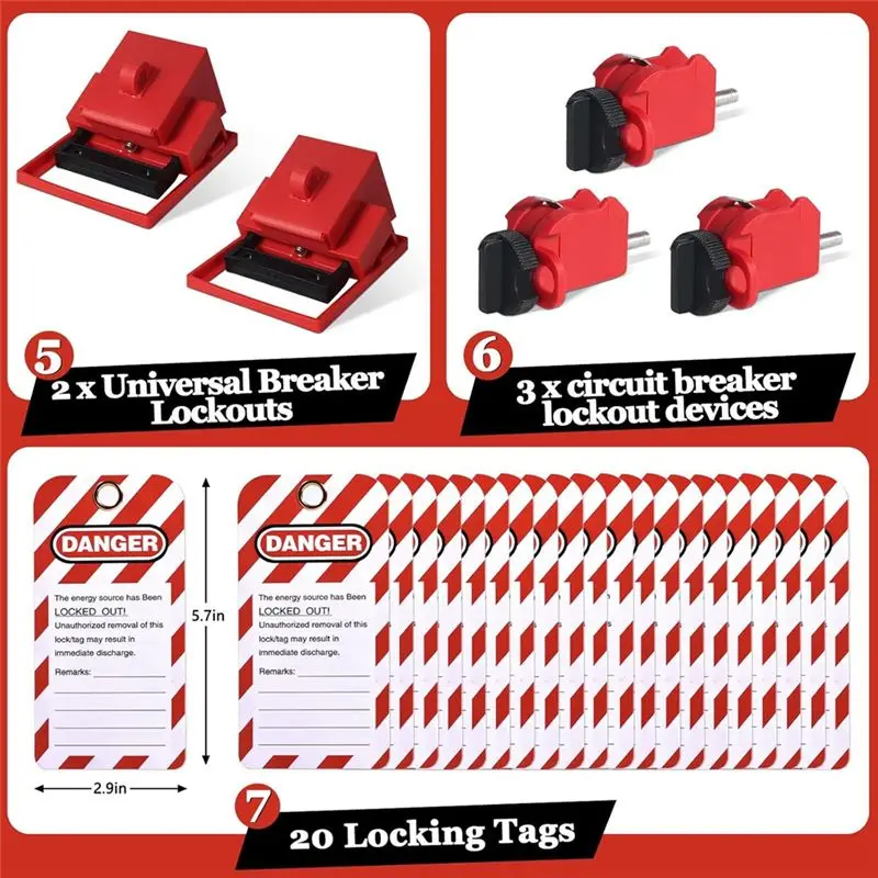 [NEWA76K!】 Lockout Tag Kit, Lockout Tag Kit Electrical Electrical Industrial Lockout Tag Kit, Lockout Tag Kit