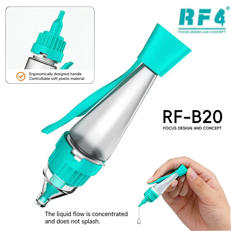 RF4 Flüssigalkohol-Flasche für Spender, Rosin-Lötfüllpaste für Telefon-PCB-Reinigung, Schweißreparaturwerkzeuge RF-B20