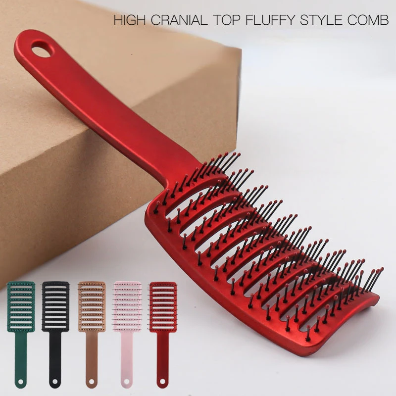 Chinese Red Large Plate Combs Hair Brushes Girls Ponytail Combs Massage Hair Comb Tangled Hair Brushes Salon Hair Styling Tools