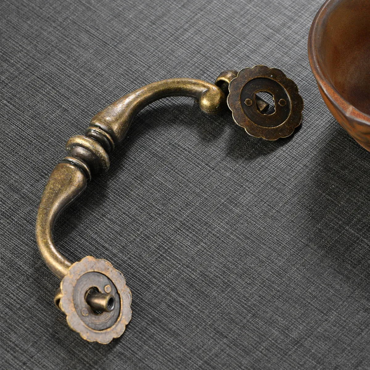 374 Qinggu American handle simple European antique drawer cabinet door furniture Chinese hole distance 96mm