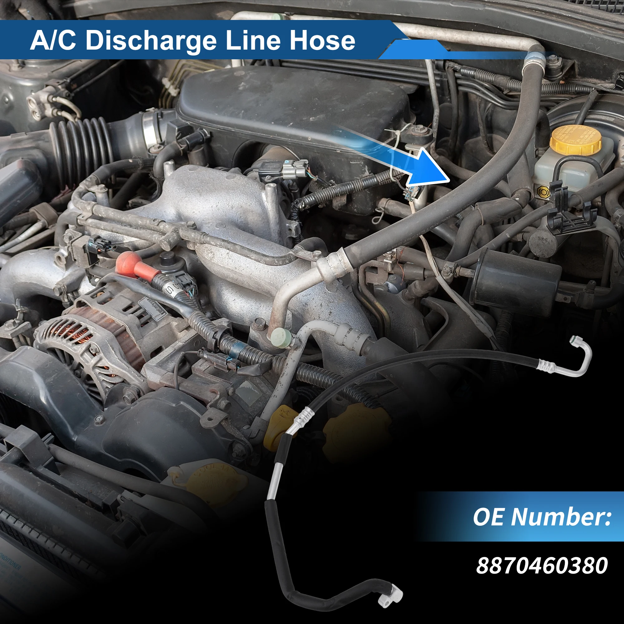 

UXCELL A/C Refrigerant Liquid Hose for Toyota Land Cruiser 2002-2009 No.8870460380